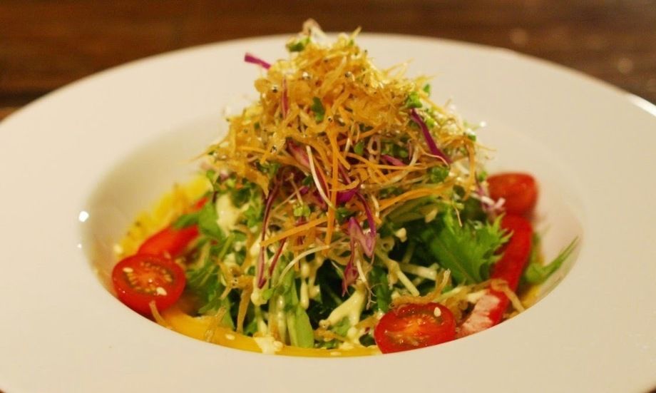 みずなとカリカリじゃこのサラダ