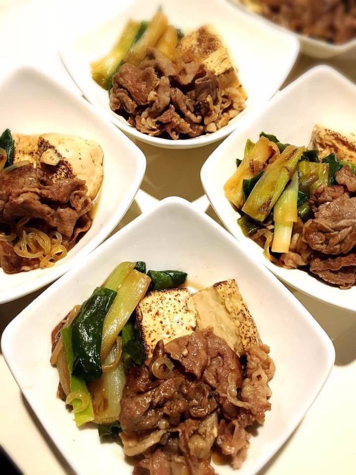 牛肉と豆腐とネギのすき焼きふう（500）