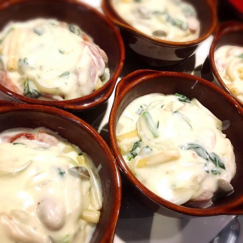 ほうれん草クリームグラタン（チーズがのるよ♪ 寒い時は グラタンだぁねーw）（600）