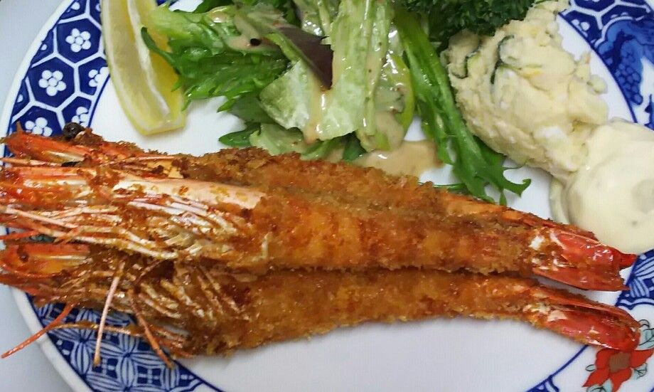 手作りエビフライ