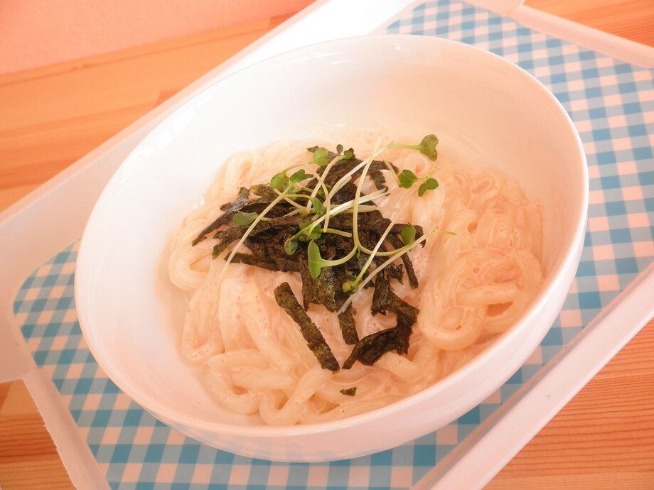 明太クリームうどん