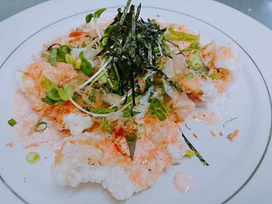 カレイの唐揚げ明太クリームソース（1350）