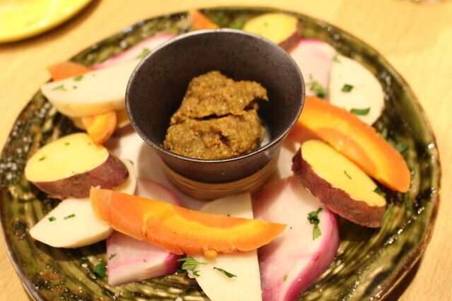 温野菜～自家製鴨の肉味噌で～