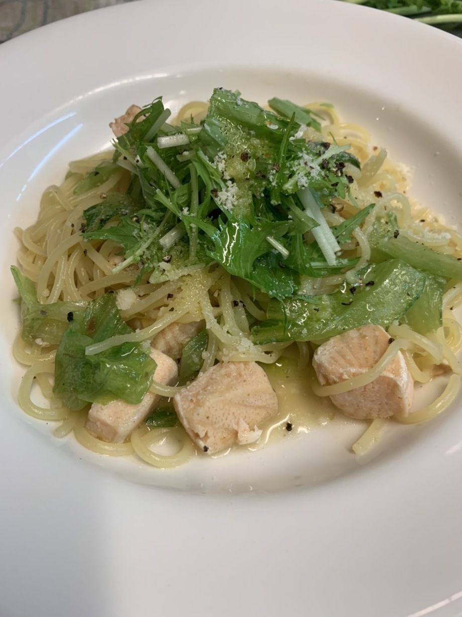 ⑥サーモンとレタスの柚子胡椒バター