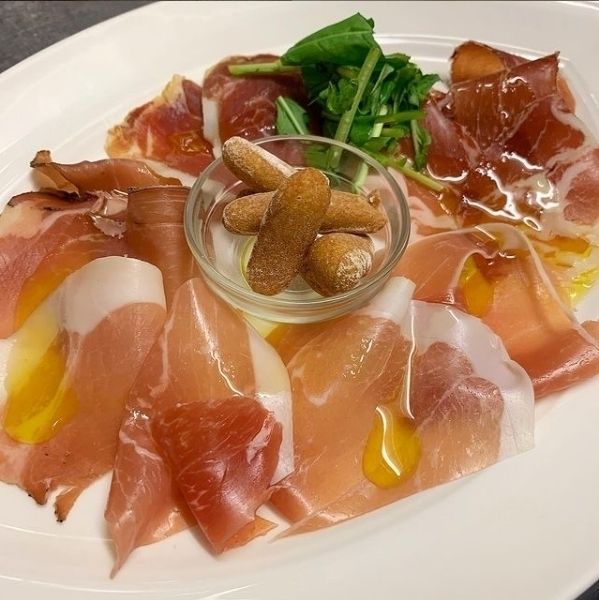 イタリア産3種の生ハム盛り