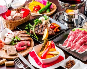 ■鹿角牛と黒毛和牛食べ比べコース■2時間飲み放題付全6品