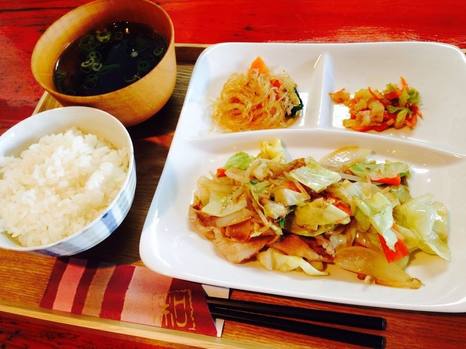 野菜炒め定食（650）