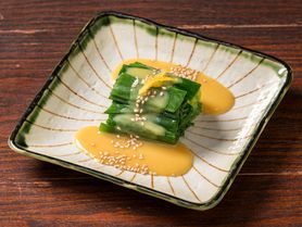 九条葱の辛子酢味噌