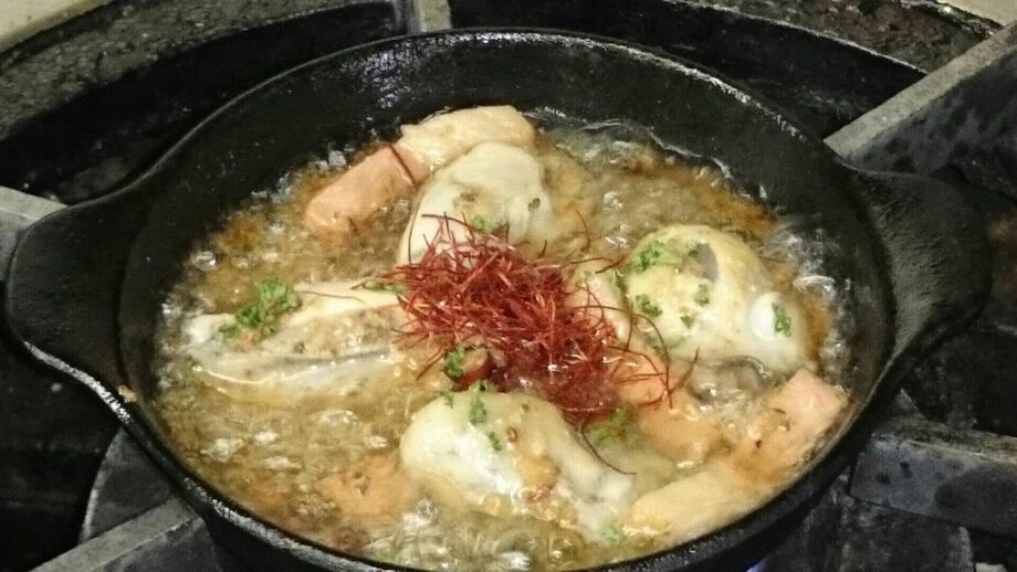 海老とブロッコリのアヒージョ