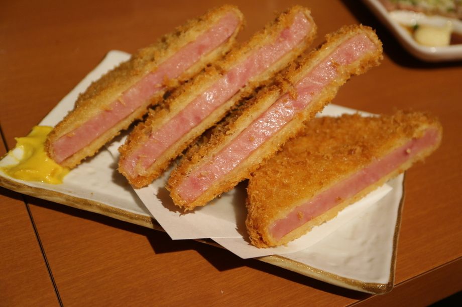 厚切りハムカツ （4枚）（299円 （税抜））