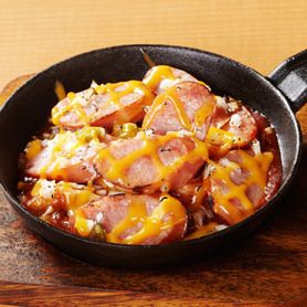 ソーセージの鉄板焼き　～カレーミートソース～