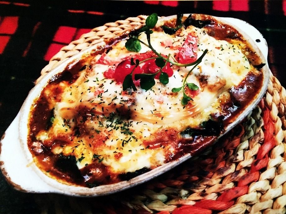 大人気！クリームコロッケとハンバーグのWドリア（1380円）