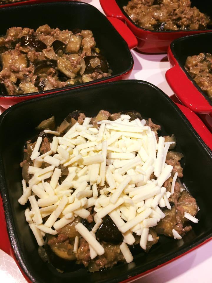 ナスと挽肉みそチーズ焼（550）