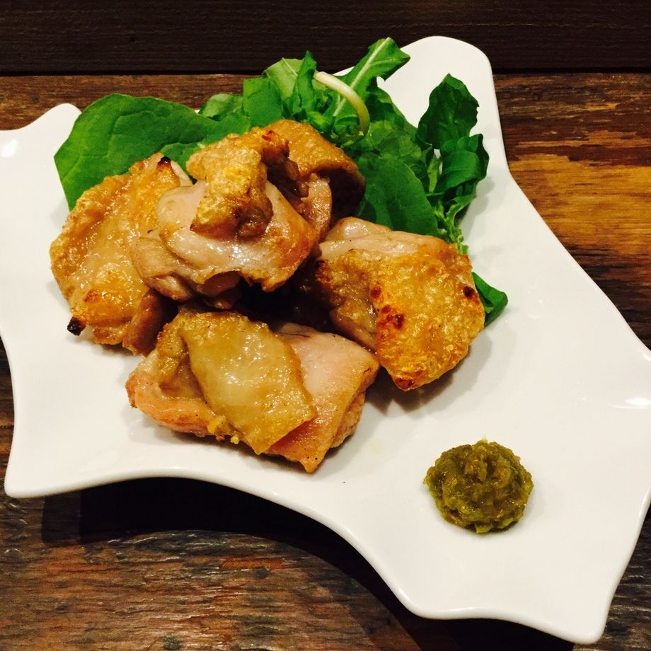 北海道知床鶏のヒマラヤ岩塩焼き（650）