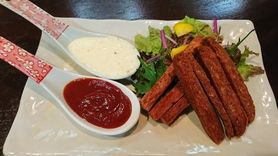 スパムスティックの自家製ディップ