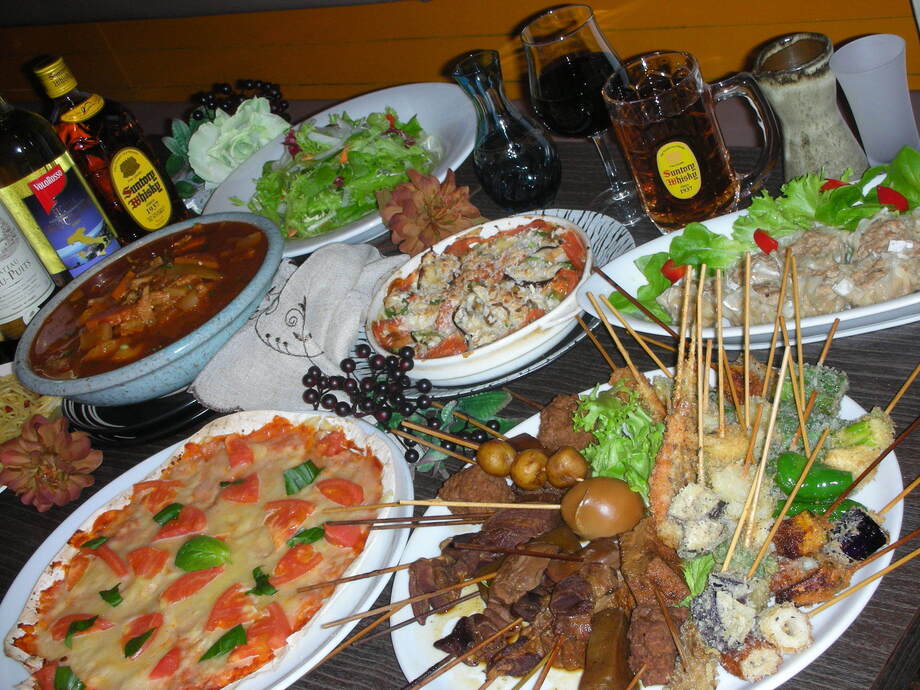 豪華　２時間飲み放題付　パーティーコース　（お料理８品付）（5500円）