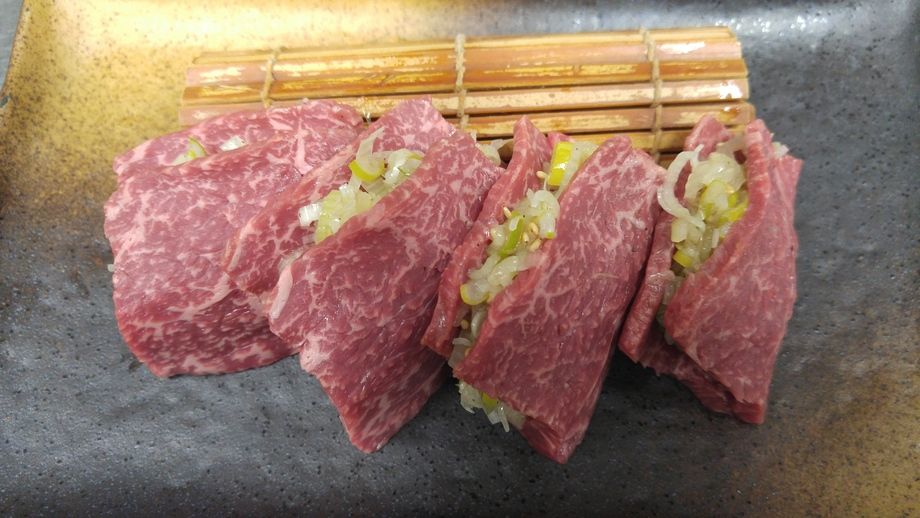 上ロース葱のはさみ焼き