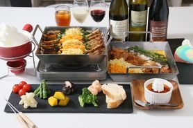 3時間飲み放題付★【女子会コース】カルパッチョ/チーズフォンデュ/デザートなど8品3980円