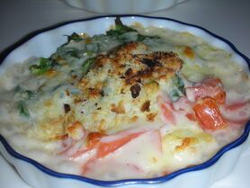 トマトとなすのアツアツ　チーズ焼き