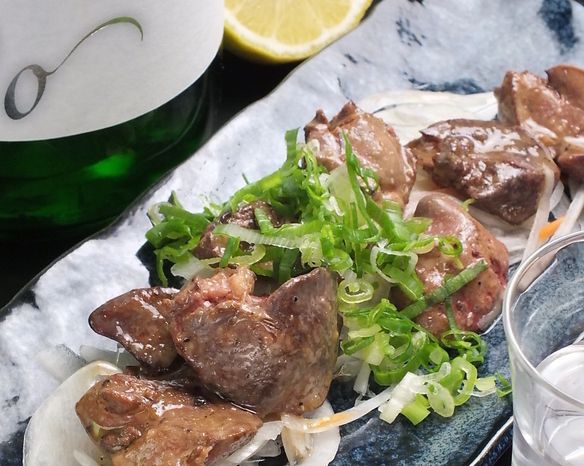 白レバーのレア焼き