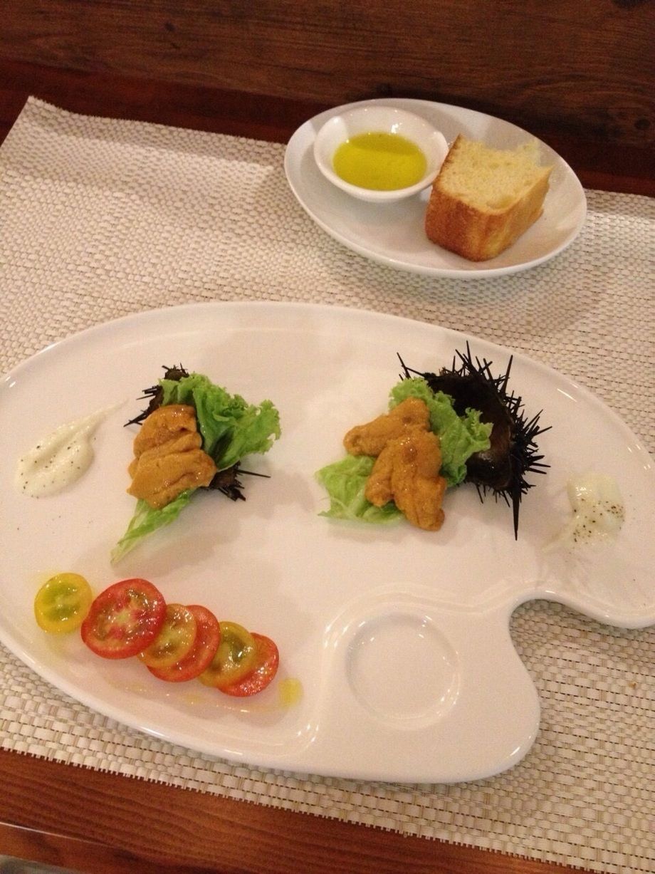 生ウニのカクテル 〜夕顔のソース〜（1280円）