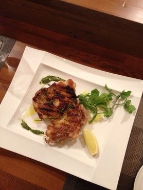 鳥取 大山鶏のグリル 〜ジェノベーゼソース〜