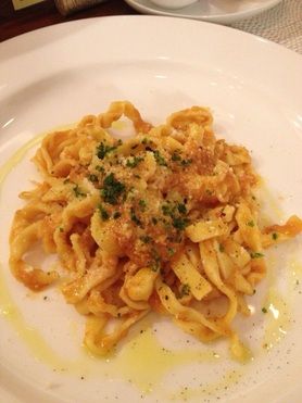 手打ちパスタ トマトソースのタリアテッレ