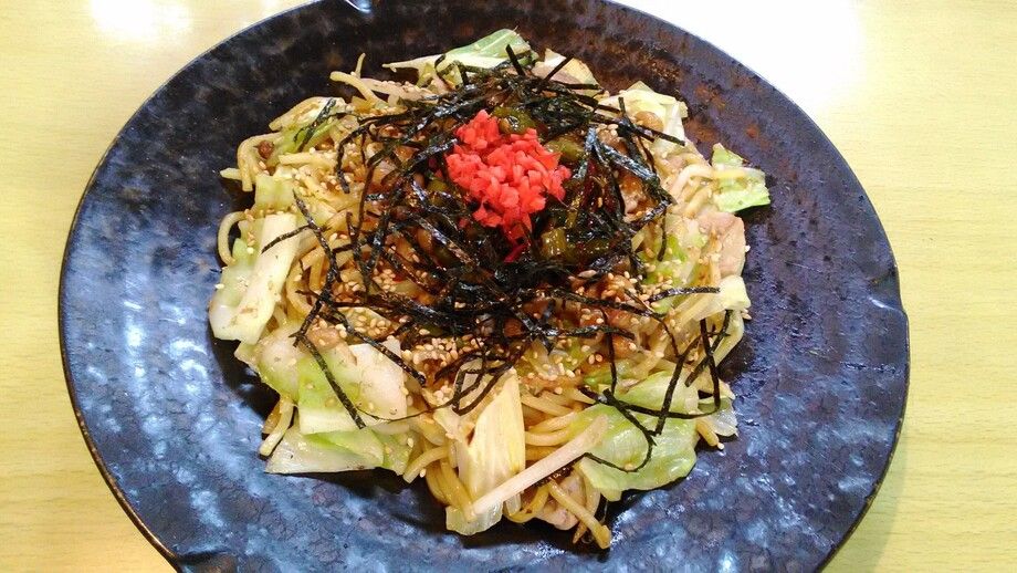 野沢菜納豆豚焼そば・焼うどん