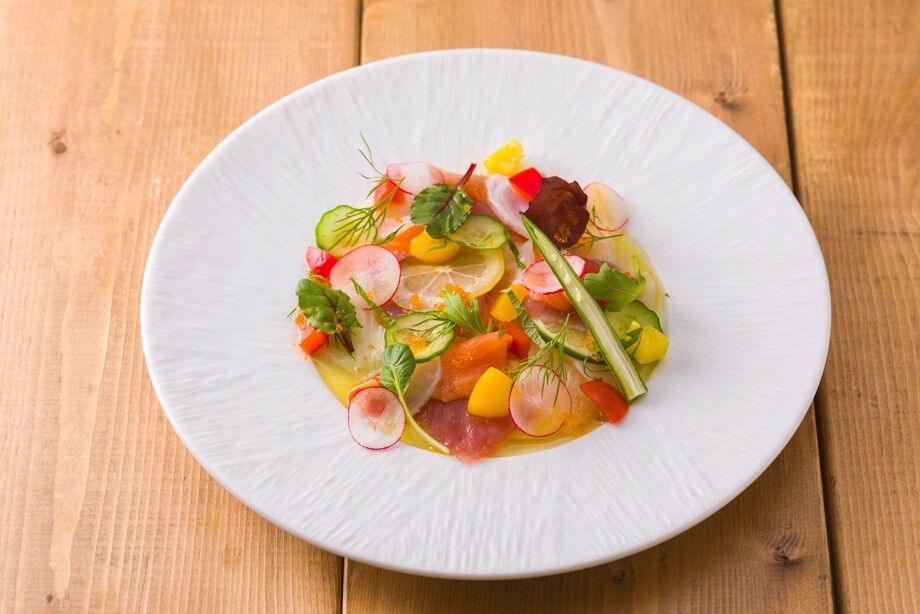 カルパッチョ盛り合わせ 柚子の香味ソース