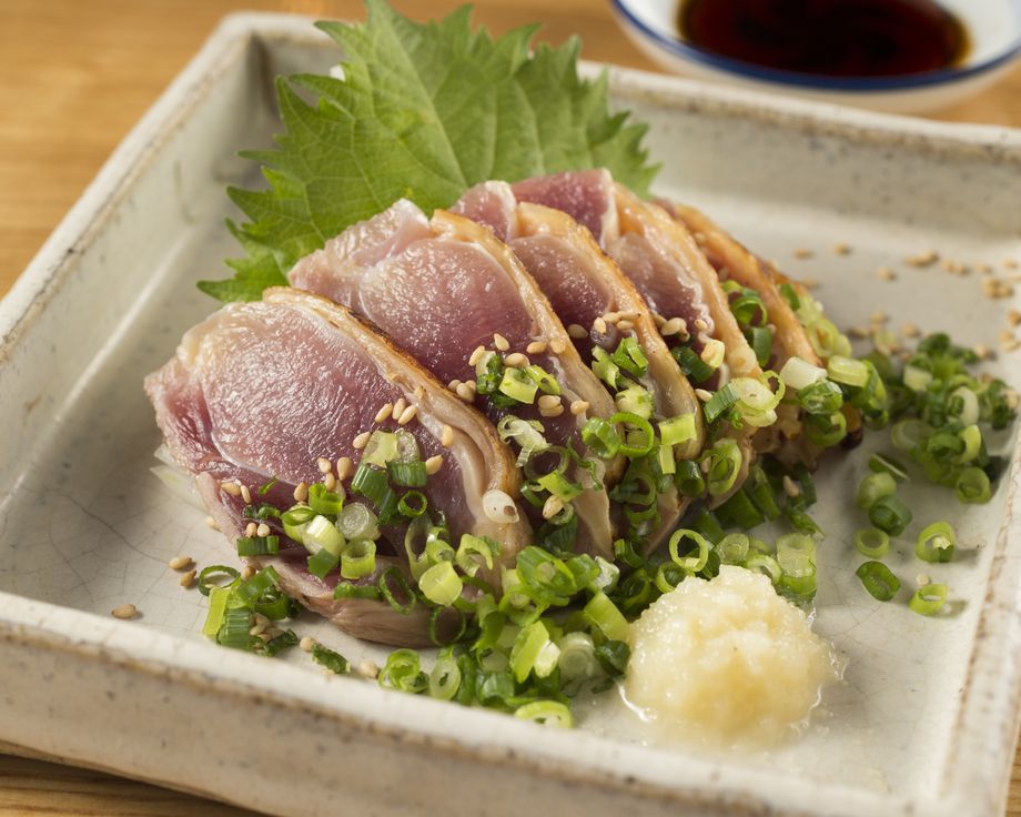 【鹿児島】さつま知覧鶏 ももたたき（580円）