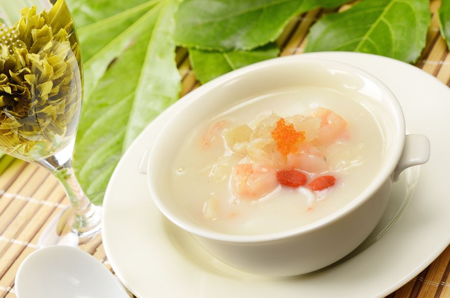 ふかひれ・海の幸・杏仁スープ