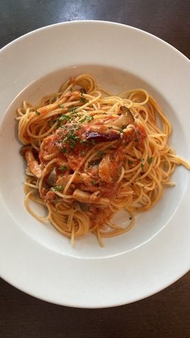 ツナとキノコの木こり風スパゲッティ