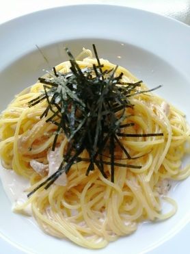 明太子とキノコのペペロンチーノスパゲッティ