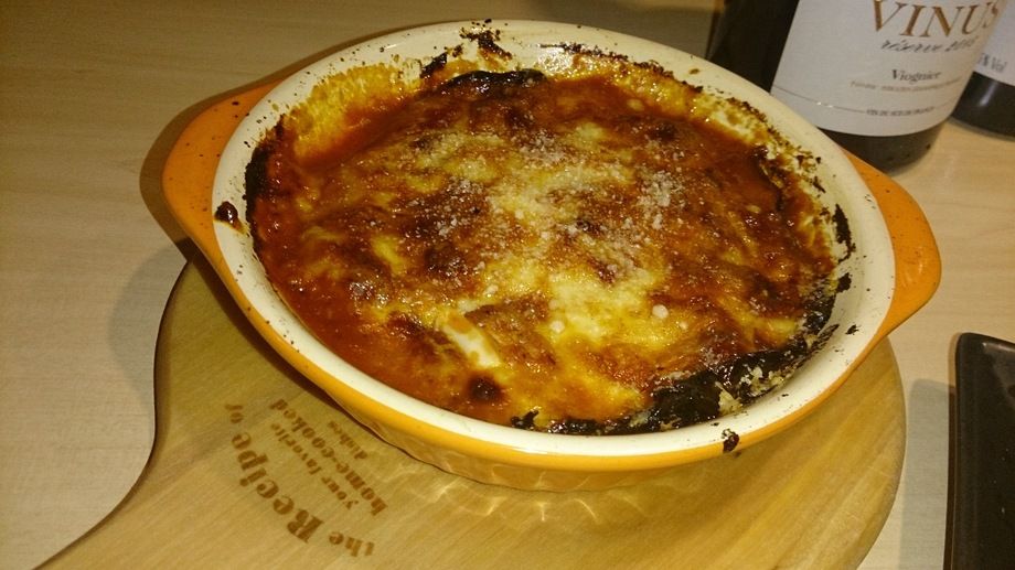 茄子とモッツァレラチーズのあつあつグラタン