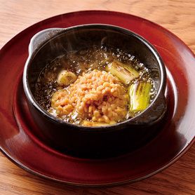 新感覚！納豆と長葱のアヒージョ