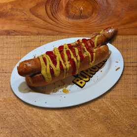 ビール屋のチョリソードッグ