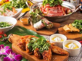 【アローイコース】パクチー初心者の方でも安心の全8品♪3時間飲み放題付