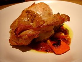 チキンのカリカリロースト　ごろごろ野菜を添えて