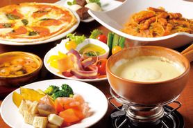 2時間飲み放題付♪全9品4000円(税抜)チーズフォンデュコース