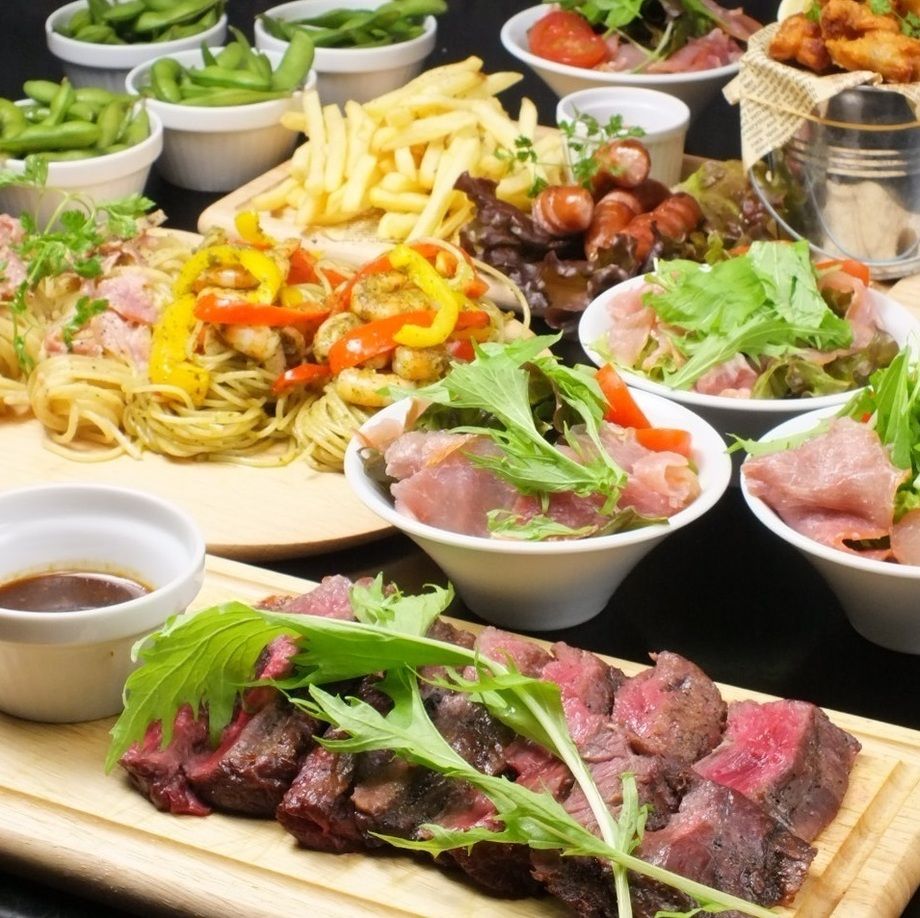 1日3組限定★『日～木限定』2H飲放付5品ハラミステーキも付いたニコニココース⇒2500円(税抜)