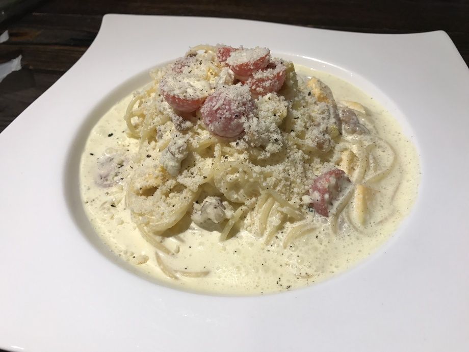 かぼちゃとモルタデッラの冷製クリームパスタ（1000）