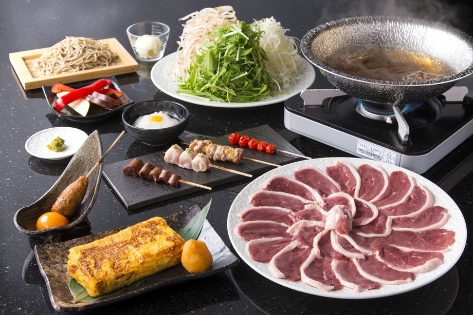 京鴨と妻有そばのお鍋コース（4980）