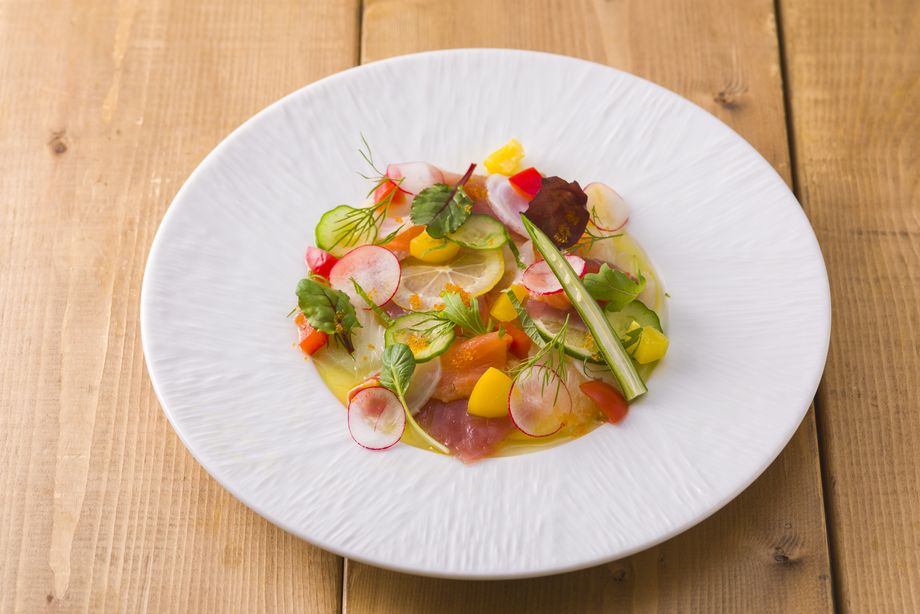 カルパッチョ盛り合わせ 柚子の香味ソース