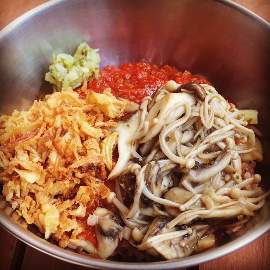 秋のキノコシャリ