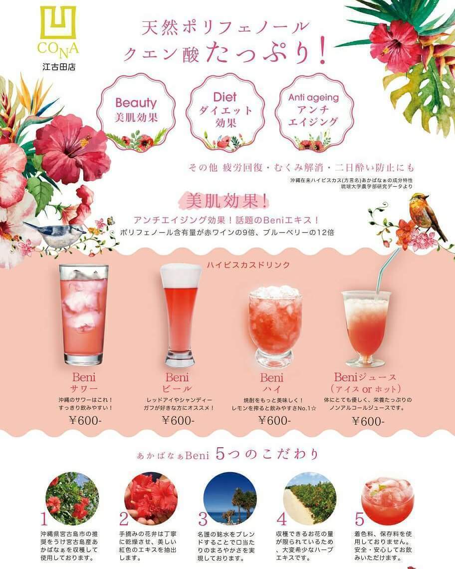 ハイビスカスサワー（600円(税抜)）