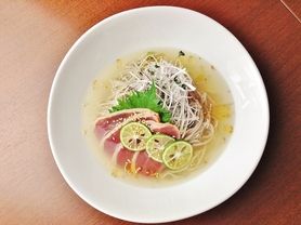 酢橘香る冷やし鴨南蛮蕎麦