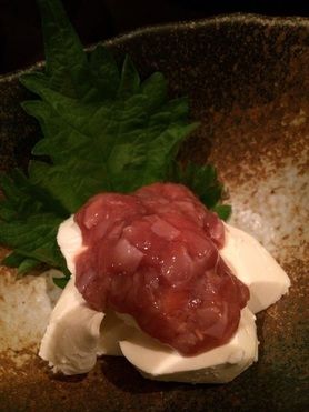 クリームチーズの酒盗のせ