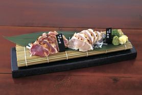 軍鶏たたき一石二鳥盛り