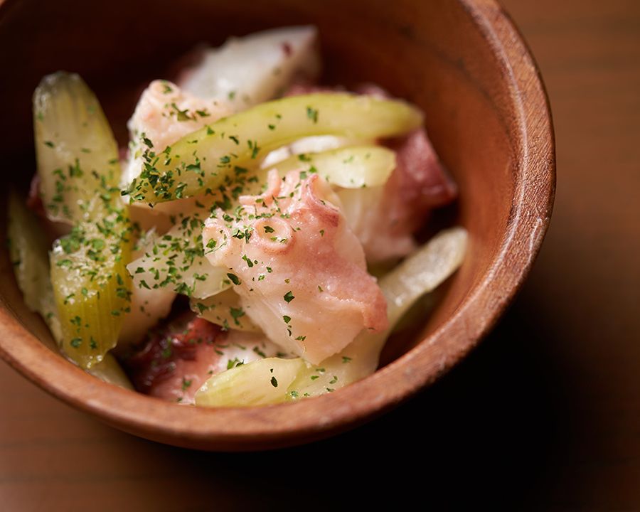 北海タコとセロリのマリネ（￥５８０）