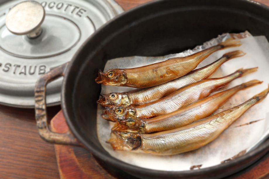 子持ちししゃもの出来たてスモーク（480円）